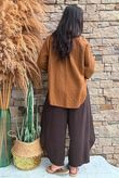 Annie Cushion Cotton Laurie Blouse Hazelnut
